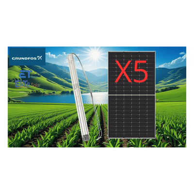 Kit De Bombeo Solar/ Bomba 2.5 Kw / 5 Módulos Solares 610w KIT15SQF290610WB GRUNDFOS