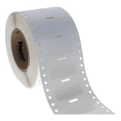 Etiqueta de Cinta Continua / 9.7 mm (0.38 in) / Poliolefina Blanca / Transferencia Térmica / 30.5 m (100 ft) / UL969 / -40°C a 82°C T038X000FJT PANDUIT