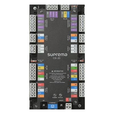 Panel de Control de Acceso / 2 Puertas / 500,000 Usuarios / TCP-IP / Wiegand y RS485 / 1.2 GHz / 4 GB Flash CS20S SUPREMA