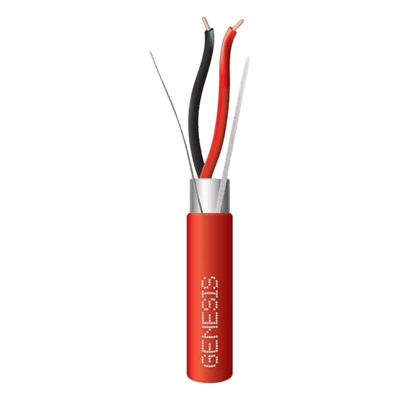 Cable de Alarma de Incendio / 2x12 AWG / Blindado / Riser FPLR / 305 m (1000 ft) / Rojo 4410-1004 GENESIS