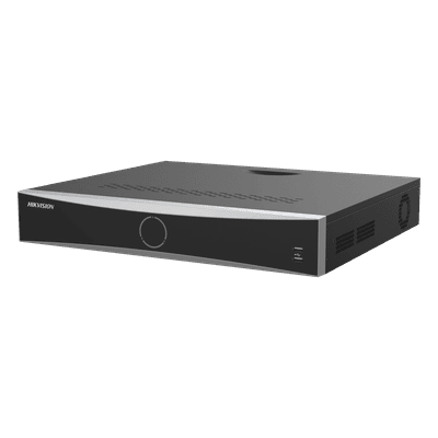 NVR IP / 32 Canales / 12 Megapixel (4K) / 16 Puertos PoE+ / 200W Total / 4 Bahías HDD / Reconocimiento Facial / AcuSense / HDMI 4K / Alarmas I/O