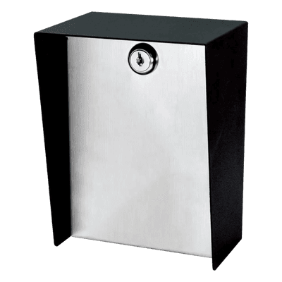 Gabinete para Montaje en Poste / Acero 1.2 mm / Pintura en Polvo / IP65 / Placa Frontal de Acero Inoxidable / 128x170x94 mm BP-601  ENFORCER SECOLARM