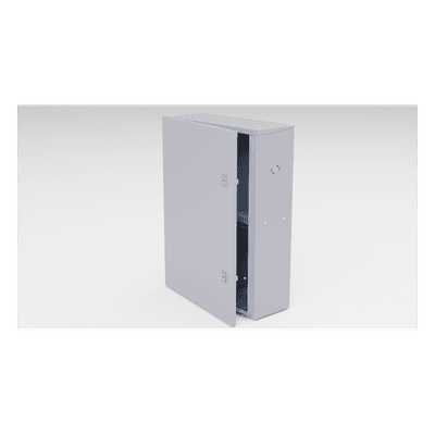 Gabinete para Baterías / Acero Galvanizado / 2 Unidades / Montaje en Poste / Exterior IP / 700 mm (2.3 ft) x 208 mm x 505 mm GBP02 EPCOM INDUSTRIAL