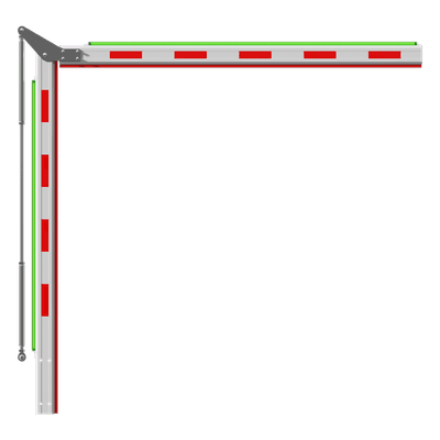 Brazo Articulado para Barrera / Altura Máxima 2.35 m (7.7 ft) / Diseño 1.5+1.5 m (4.9+4.9 ft) / Iluminación Integrada / Instalación Interior / Compatible Serie DS-TMG320