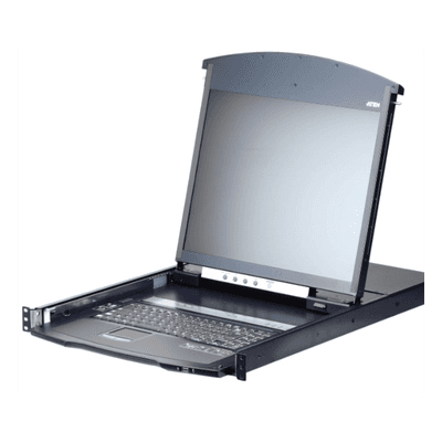 Consola LCD KVM / Dual Rail 19" / IP Integrado / 8 Puertos Cat5 / 128 Dispositivos / 1920x1200 / USB PS/2 Sun RS-232 KL1108VN ATEN