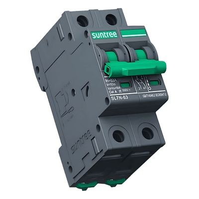 Interruptor Termomagnético DC / 2 Polos / 40 A / 800 Vcc / Curva C / 6 kA / Riel DIN / IP40 SL7N63C40/2P SUNTREE