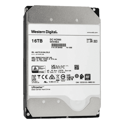 Disco Duro Enterprise 16 TB / Wester Digital (WD) / Serie Ultrastar / Recomendado para Data Center y NVRs de Alta Capacidad / Alto Performace WUH721816ALE6L0 Western Digital (WD)