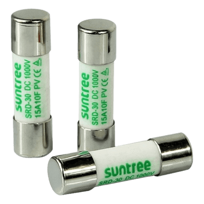 Fusible DC Solar / 1000V / 15A / 20kA / 10x38mm / -5°C a +40°C SRF30-15A SUNTREE