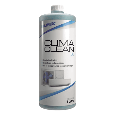 Limpiador Ácido para Serpentines / Fórmula Líquida / 1 Litro / No Inflamable / Soluble en Agua CLIMA-CLEAN-BL SILIMEX
