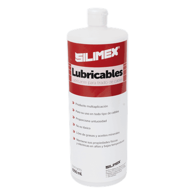 Lubricante Dieléctrico para Jalado de Cables / Compatible con Eléctricos, Datos y Fibra Óptica / Conductividad 0 S / Insoluble en Agua / 1 Litro / 0.26 gal LUBRICABLES-1LT SILIMEX