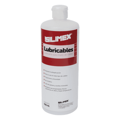 Lubricante Dieléctrico / 1/2 Litro / Fórmula No Conductora / Compatible con Cables Eléctricos, Datos y Fibra Óptica / Resistente al Agua / Estabilidad Térmica Extrema LUBRICABLES-1/2LT SILIMEX