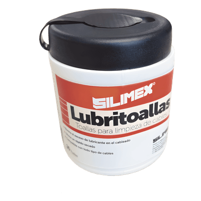 Lubritoallas para Cables / Doble Textura Rugosa y Suave / pH Neutro 7.0 / Secado Rápido / Envase Dispensador 30 Piezas LUBRITOALLAS30 SILIMEX