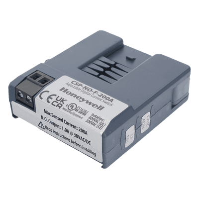 Interruptor de Corriente de Núcleo Dividido / Disparo Fijo 0.35 A / Capacidad Máxima 200 A / Salida N.O. Estado Sólido / Apertura 0.75 pulgadas / Certificación UL Listed CSP-NO-F-200A HONEYWELL BMS
