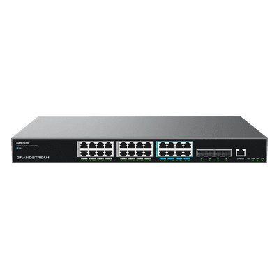 Switch PoE Multigigabit Capa 3 / 24 Puertos PoE (16x 1G, 8x 2.5G) / 4x SFP+ / PoE++ 60W / Stacking 4 Unidades / IPv6 GWN7822P GRANDSTREAM