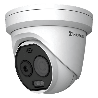Cámara Turret IP Bi-Espectral / Térmica 160×120 / Óptica 5 MP / -20°C a 150°C / VCA 3.0 / Vehículo 60 m / Humano 20 m