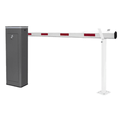 Barrera Vehicular / Brazo Telescópico 5.5 m (18 ft) / Apertura 6 s / Finales de Carrera Programables / Corona LED Semaforizada / 110V / IP para Uso Semi-Intensivo KT-XBS-RB ACCESSPRO
