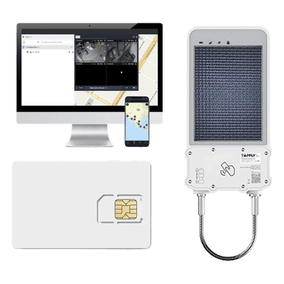 Kit Cerradura Inteligente GPS Solar / LTE Cat-M1 / RFID BLE OTA / IP67 / Batería 14400mAh / 47.2 pies detección