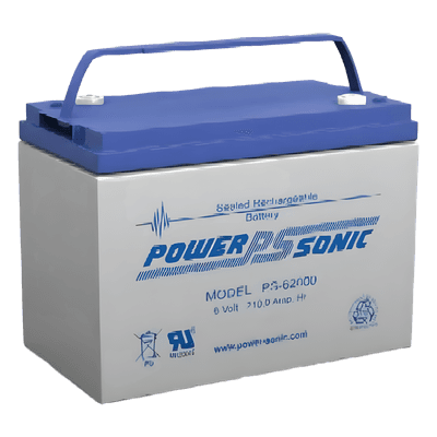 Batería de respaldo / 6V / 210AH / AGM-VRLA / Terminales tipo B / UL reconocida / 5 años vida útil PS-62000-B POWER SONIC