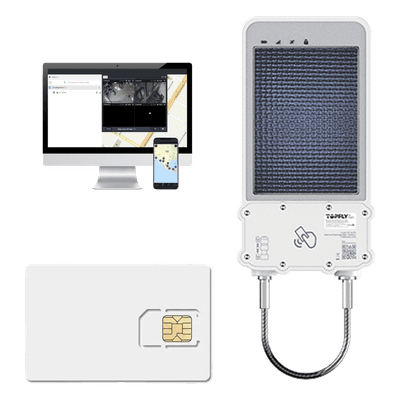 Kit Cerradura Inteligente GPS Solar / LTE Cat-M1 / RFID BLE OTA / IP67 / Batería 14400mAh / Autonomía 365 días / Panel Solar Integrado