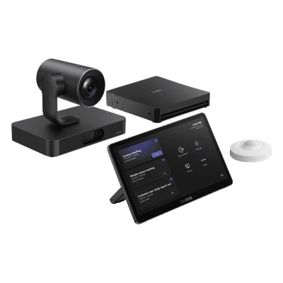 Sistema de Videoconferencia / Microsoft Teams Rooms / Intel Ultra 5 con NPU / Cámara Dual 4K / Zoom Óptico 20x / Panel Táctil 11.6" / Compartir Inalámbrico 1080p