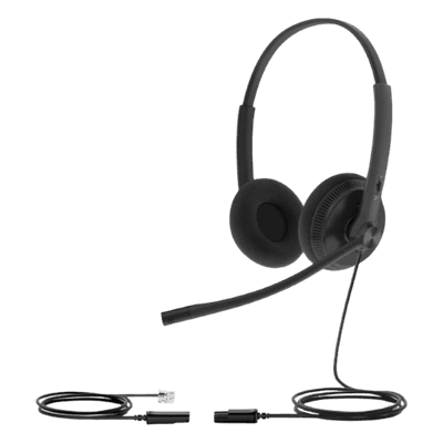 Diadema Alámbrica / Dual / QD a RJ9 / Almohadillas Esponja / Cancelación Pasiva de Ruido / Brazo 330° YHS34-LITE-DUAL YEALINK
