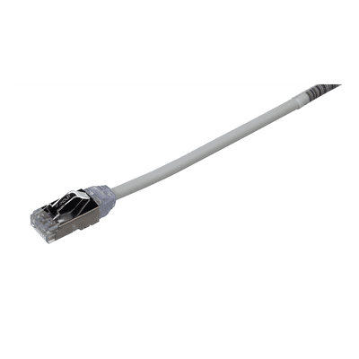 Patch Cord Cat6A / 28 AWG Diámetro Reducido / S/FTP Blindado / CM/LS0H / 5 m (16.40 ft) / Gris STP28X5MIG PANDUIT
