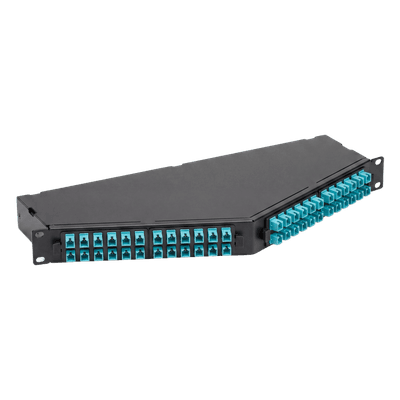 Panel de Fibra Óptica de Alta Densidad / 96 Puertos LC / OM4 Multimodo / Método A / Rack 19 in F1ASZO-9612-10S PANDUIT