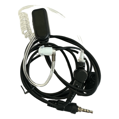 Micrófono Audífono de Solapa / Tubo Acústico Transparente / 2 Cables / Audio Bidireccional / Material Hipoalergénico NF893ET Syscom
