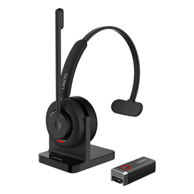 Diadema Inalámbrica / DECT 6.0 + Bluetooth 5.3 / Cancelación de Ruido IA / IPX7 / Alcance 300 m (984.3 ft) / Audio HD