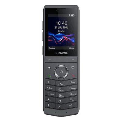 Teléfono IP Wi-Fi Portátil / Pantalla Color 2.4" 240x320 / Wi-Fi 6 Dual-Banda / Bluetooth 5.0 / Batería 3000mAh 13h Talk / Video H.264 4CIF / Resistencia Caídas 1.8 m (5.9 ft) / Conferencia 6 Vías / USB Type-C W620W FANVIL