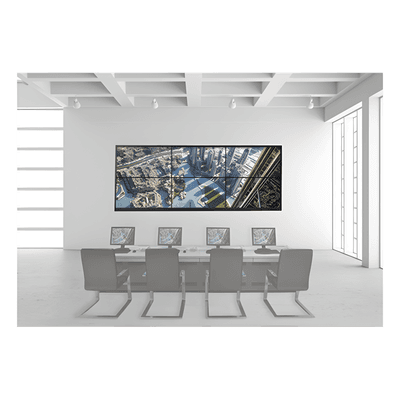 Kit Videowall 3x2 / 6 Pantallas 55" Full HD / Decoder 16 HDMI 4K / Base de Piso / Estructura Acero / 128 Canales Simultáneos DSVW3X20A55 HIKVISION