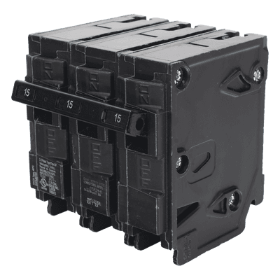 Interruptor Automático Enchufable / 3 Polos / 15 A / 240 V AC / Capacidad Interruptiva 10 kA / UL 489 / Distribución Trifásica