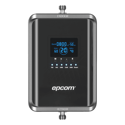Amplificador de Señal Celular / 5G Pentabanda / 1000 m² (10763.9 ft²) / 70 dB Ganancia / VoLTE / Múltiples Operadores EP-5G-PBS-V2SA EPCOM