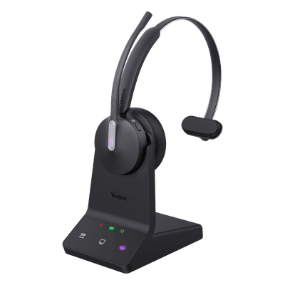Diadema Inalámbrica / Mono / DECT + Bluetooth 5.2 / Acoustic Shield 2.0 / 32h Conversación / Altavoz 30mm / Certificación Teams WH64-MONO-TEAMS YEALINK