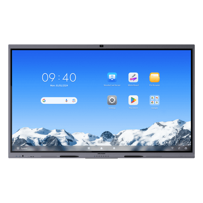 Pantalla Interactiva Touch / 86" 4K UHD / Android 16 Certificado EDLA / 50 Puntos Táctiles / Cámara Web 8 MP / Audio 70 W / NFC