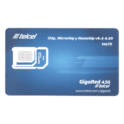 SIM de Datos / 6 GB Mensual / 12 Meses de Servicio / 3G/4G / Roaming EE.UU. y Canadá SIM6GBTELCEL Syscom