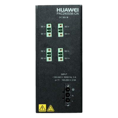 Fuente de Alimentación Riel DIN / Entrada 100-240 VCA / Salida 56 VCD / 240 W / Para Switch S210I-8P4SX PAC240S56-CN HUAWEI