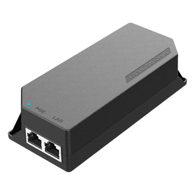 Inyector PoE / MultiGigabit 2.5Gbps / 60W IEEE 802.3bt / 100~240VAC / 54VDC / 0°C a 45°C / Certificado FCC CE RCM IC GS-POE-60W-MG GRANDSTREAM