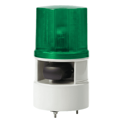 Luz de Advertencia LED / Sirena 105 dB / 5 Tonos / 4 Modos Destello / 12-24 VCD / Verde