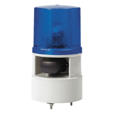 Baliza Indicadora con Bocina / LED Azul / 5 Tonos 105 dB / 4 Patrones Destello / 12-24 VCD / -30 °C a +50 °C S125DML-WS-012024-B QLIGHT