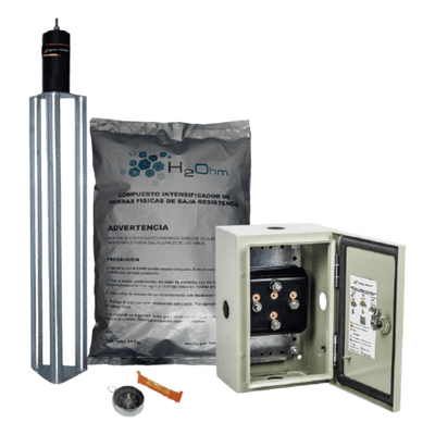 Kit de puesta a tierra / 70 A / Electrodo acero inoxidable / Filtro / Acoplador 1500 A / Gabinete NEMA 4 / 20x30x12 cm (7.9x11.8x4.7 in) TG-70KAI TOTAL GROUND