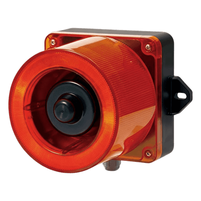 Combinación de Baliza LED y Sirena Electrónica / 31 Tonos / 123 dB / IP66 / -50°C a +50°C / 110-220 VCA