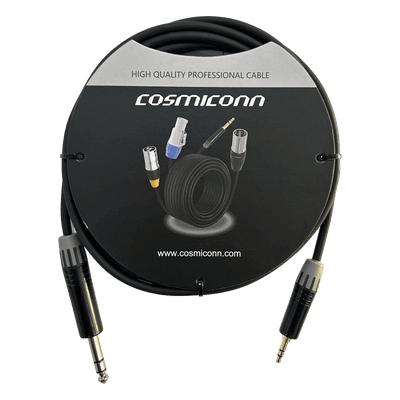 Cable de Audio / 6.35mm a 3.5mm / 3m (10 pies) / Conectores Negros / OFC / PVC CMC220ASTPPS3BG1 COSMICONN