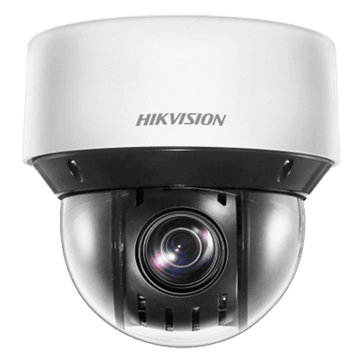 Mini Domo IP PTZ / 4 Megapixel / Zoom Óptico 25X / IR Inteligente 50 m (164 ft) / WDR 120 dB / Autoseguimiento / PoE+ / IP66 DS-2DE4A425IWG1-E HIKVISION