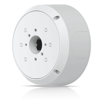 Caja de Conexiones Antimanipulación / Aluminio y Policarbonato / Montaje en Poste 1.5–2" (38–50 mm) / Salidas G3/4" / 470 g UACC-CAMERA-JB-W UBIQUITI