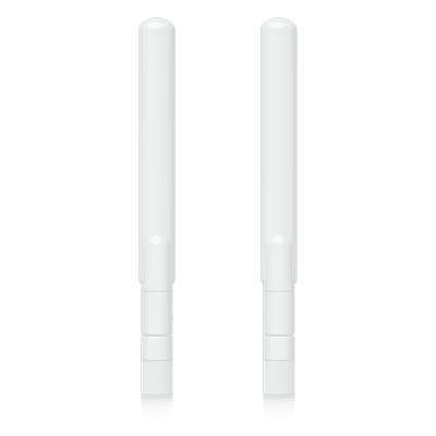 Par de Antenas Omnidireccionales / Doble Banda / 2.4 GHz 3 dBi / 5 GHz 4 dBi / IPX6 / 6.1 x 0.6 x 0.6 pulgadas UACC-UK-ULTRA-OMNI-ANTENNA-AO UBIQUITI