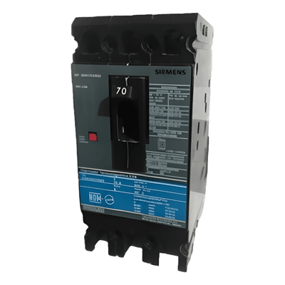 Interruptor Termomagnético / 3 Polos / 70 A / 600 VCA / 65 kA / Compacto 6.35" (161.3 mm) ED63B070MX SIEMENS