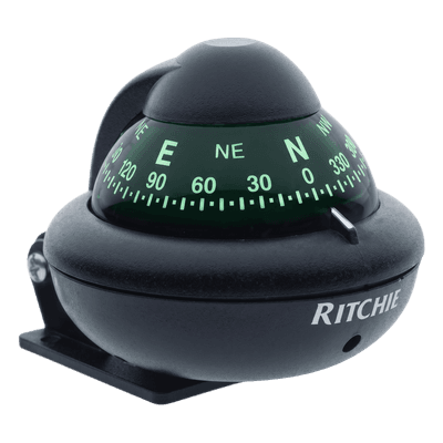 Brújula de Navegación Marina / Dial Directo 2" (51 mm) / Montaje Reversible 300° / Iluminación Nocturna Verde / Compensación Magnética