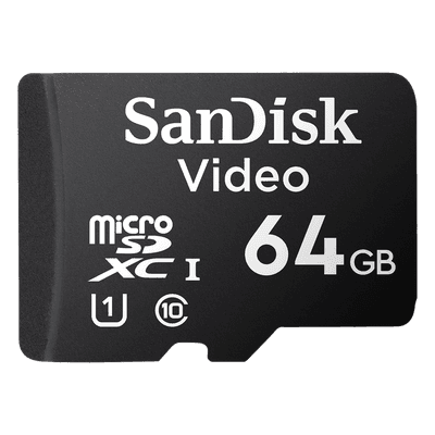 Memoria microSD / 64GB / Alta Resistencia / Videovigilancia / Clase 10 / -25°C a 85°C / 32 TBW