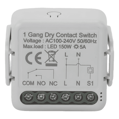 Módulo Switch Relé / Contacto Seco / 100-240V CA / 5A / 150W LED / ZigBee TYSH1CH AKUBELA